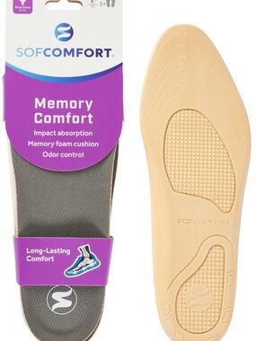 Sof Comfort Custom Memory Comfort Insole Women's Size 5-11, Trim-to-Fit unisex